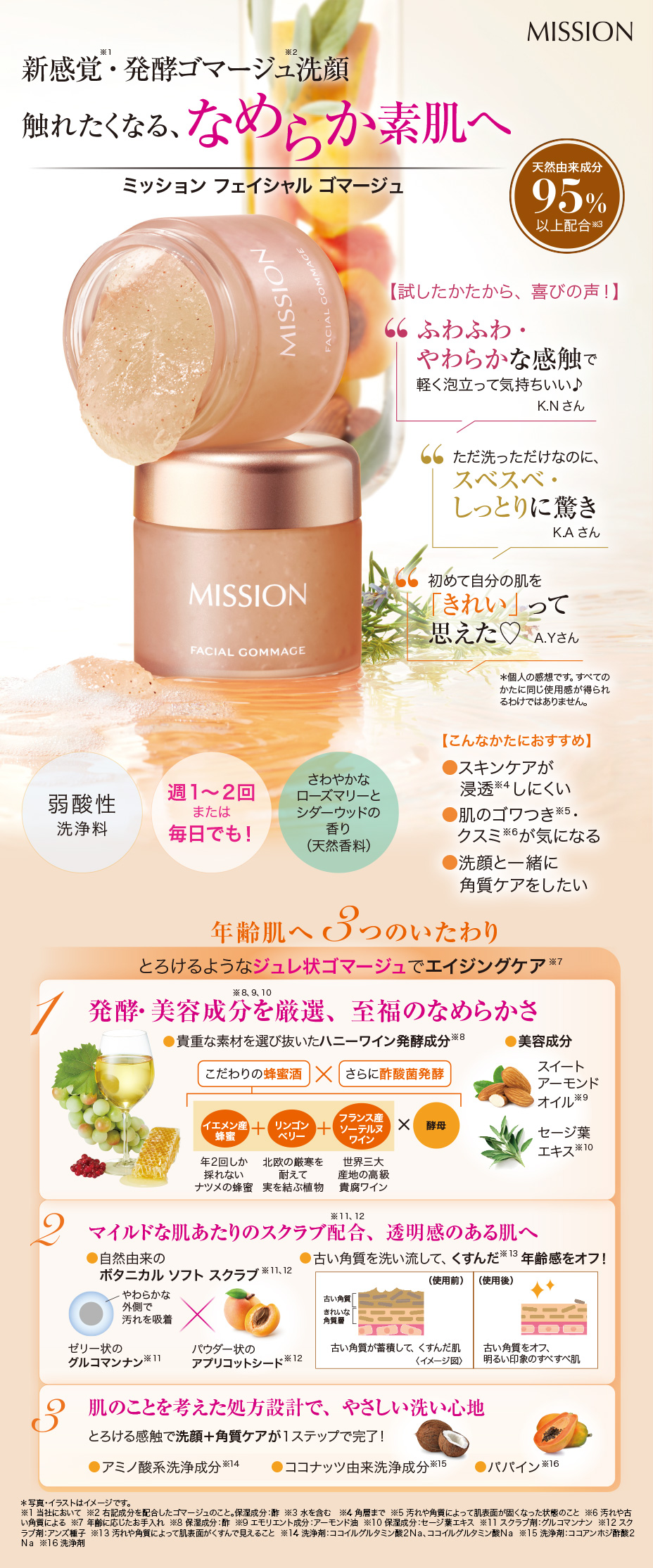 【ゆみまま❤】⭐エイボン化粧品 ⭐ミッション フェイシャル ゴマージュ他 フェイシャル ゴマージュ │ エフエムジー＆ミッション公式